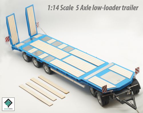 1:14 scale 5-axle low-loader trailer with offset platform