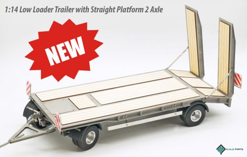 1:14 Low loader trailer with straight platform 2axle