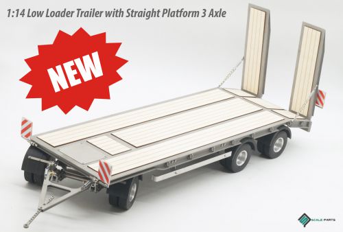 1:14 Low loader trailer with straight platform 3axle