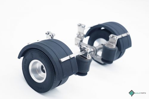 Complete air suspension for 1/14 trailers with wheels and fenders