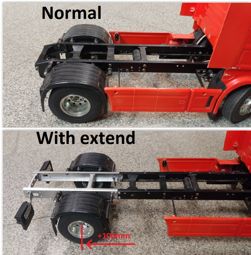 rc semi truck frame rails